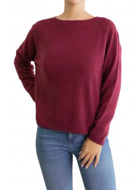 Maglia pura lana a barca  tinta unita 